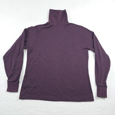 Lands End Turtleneck Base Layer Purple Women's Size Medium Pullover USA Made