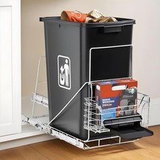 Lemecima Cabinet Pull Out Kit With Removable Front Basket for Garbage Bag Sto...