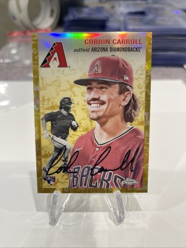 2023 Topps Chrome Platinum Corbin Carroll PLT Toile Cream Gold