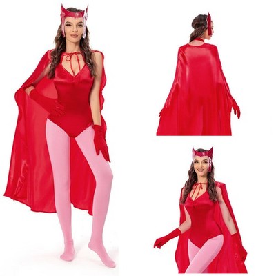 Scarlet Witch Wanda Maximoff Cosplay Costume Jumpsuit Cloak