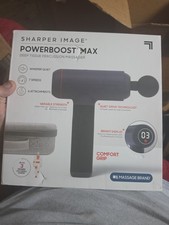 Sharper Image Powerboost Max Deep Tissue Percussion Massager Gun New/Sealed