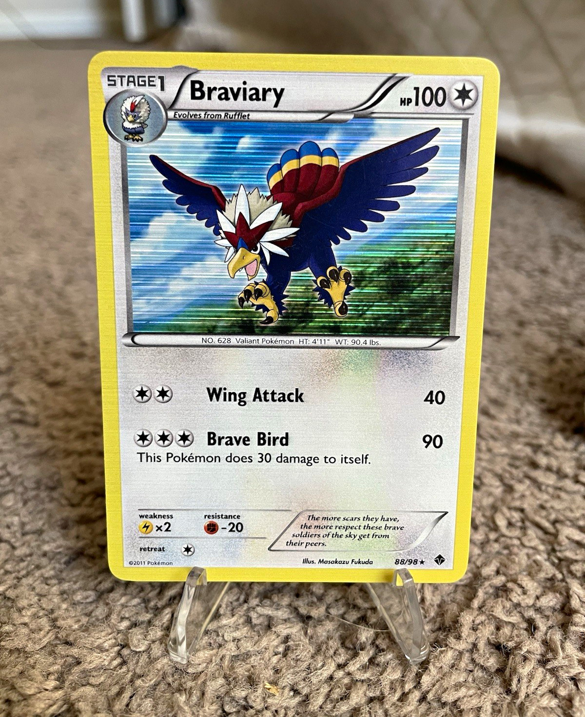 Braviary 88/98 Emerging Powers Holo Rare