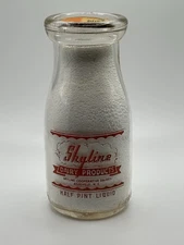 Skyline Dairy Half Pint Milk Bottle Asheville NC North Carolina 