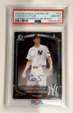 2025 Bowman Chrome Saphhire Auto Cam Schlittler /10 PSA 10 POP 1 