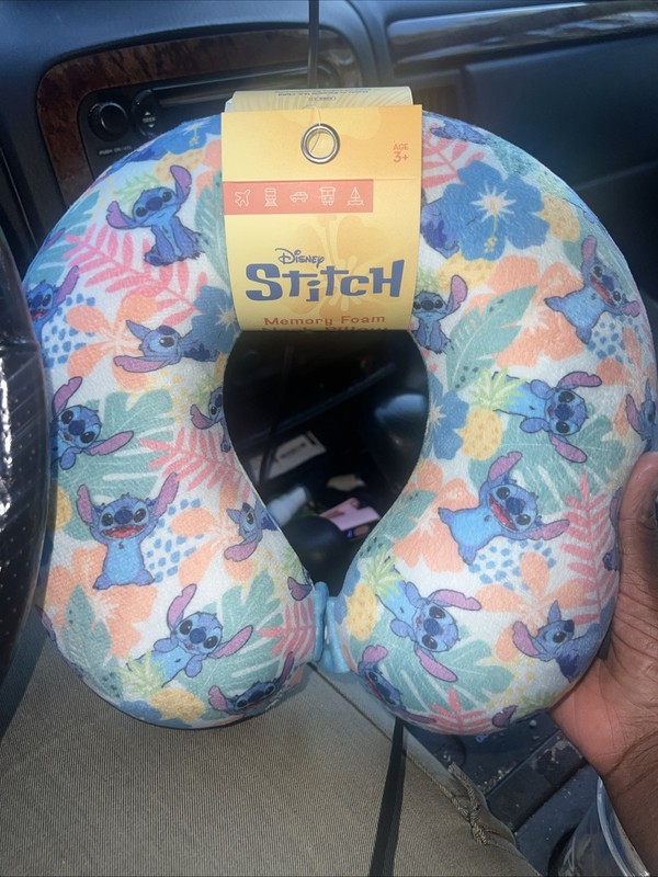 New Disney Parks  Lilo & Stitch Angel Kids Memory Foam neck pillow Travel