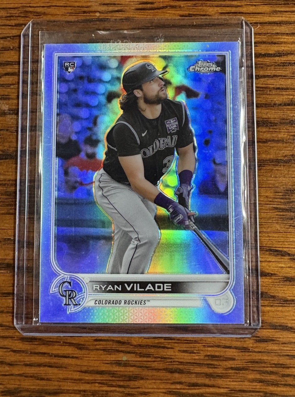2022 Topps Chrome Ryan Vilade #85 Refractor Rookie Card Rockies 