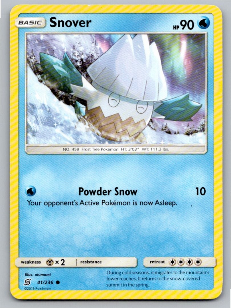 2019 POKEMON SNOVER UNIFIED MINDS 41/236 C LP A80148 FREE S&H