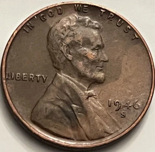 1946-S Lincoln Wheat Cent Penny San Francisco Mint Circulated BN674