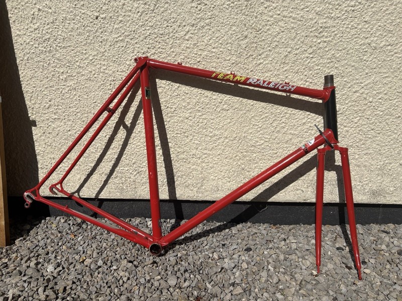Red Raleigh Bike Frame