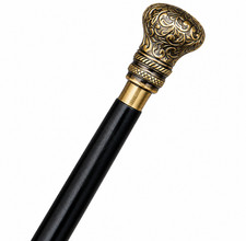 3-Fold Wooden Walking Stick Cane Victorian Style Brass Antique Knob Handle Cane