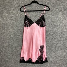 Vintage Y2K Frederick's of Hollywood Satin Slip Dress XL Excellent Lace