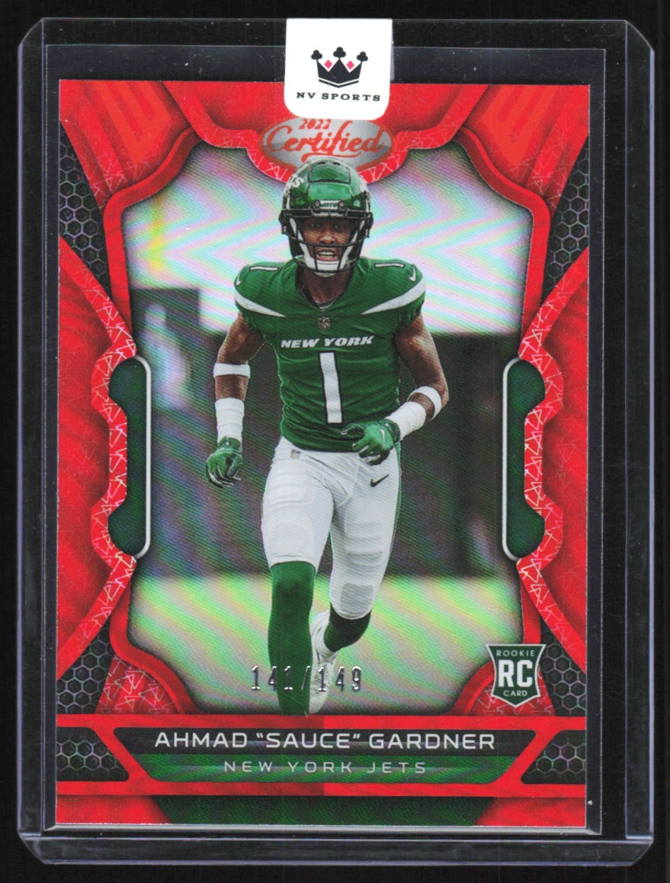 2022 Panini Certified Mirror Orange Ahmad Sauce Gardner 142/149 New York Jets