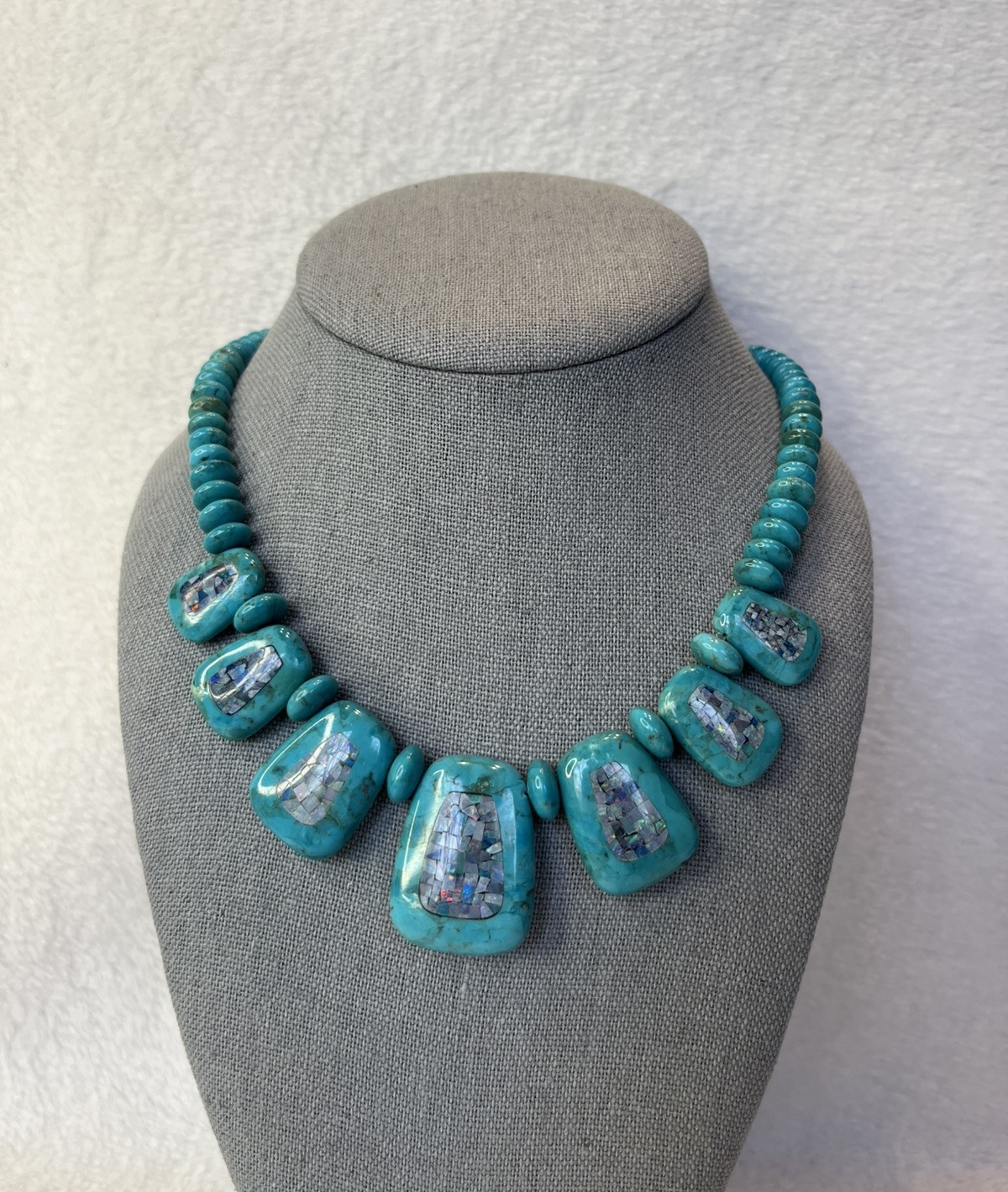Turquoise Opal Statement Necklace - image 1