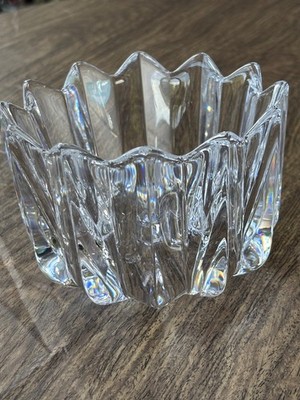 Orrefors Sweden Fluted Clear Glass Bowl, 5'',  w/Sticker