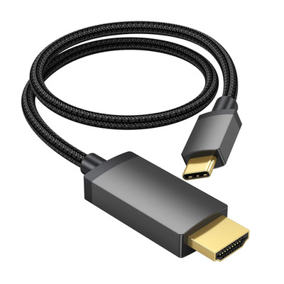 Short USB C to HDMI Cable 4K 1.5FT, Slim USBC to HDMI Cable Male to Male Compati