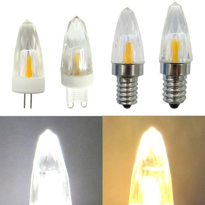 G4/G9/E12/E14 LED Light Bulb lamp B6 Conical Crystal Glass Bulbs 1505 COB Lights