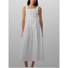 GAP Doen White Eyelet Midi Dress Sz L, gorgeous!