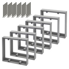 Gray 1/2 Double Gang Receptacle Electrical Outlet Box Extender Screws 6 PCS