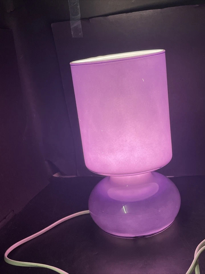 Ikea Lykta Purple Glass Table Lamp Typ B 0401 Hand Made - Image 2 of 4