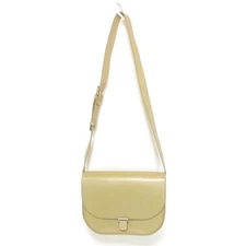 [Used] Good Condition A.P.C. Leather Flap Shoulder Bag Yellow Beige Women