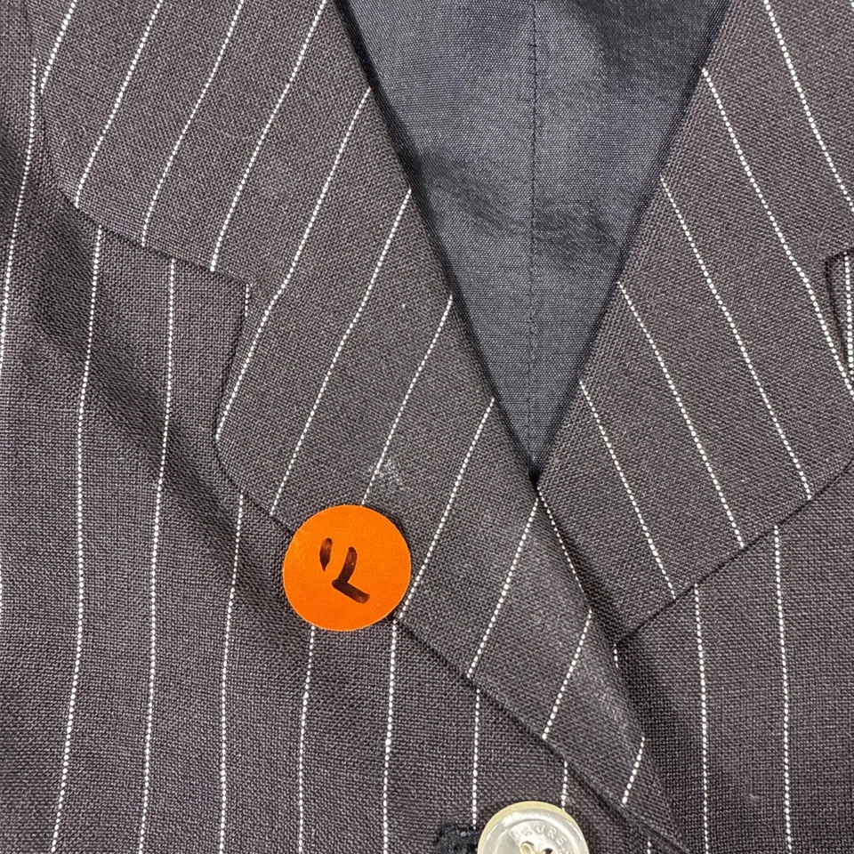 Chaleco Lauren Ralph Lauren Mujer Talla 16 Negro 100% Lino Cuello en V Bolsillos Cortos Foto 4 de 4