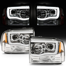 LED Projector Headlights Compatible with 2005-2007 Ford F250 F350 F450 F550 Supe