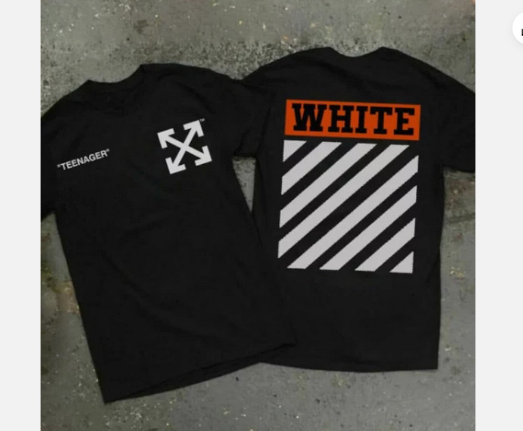 Off-White Teenager Print T-Shirt Unisex Fashion Double Side Reprint S-5XL
