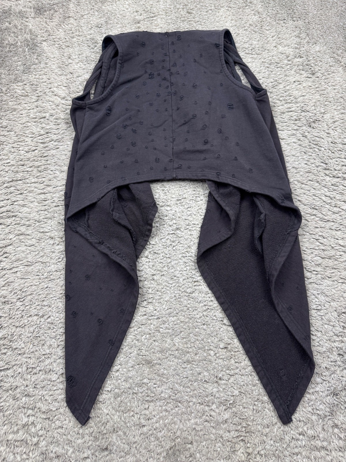 Religion Jacket Women 10 Small Black Crop Draped Waterfall Goth Emo Cardigan Vtg image 2