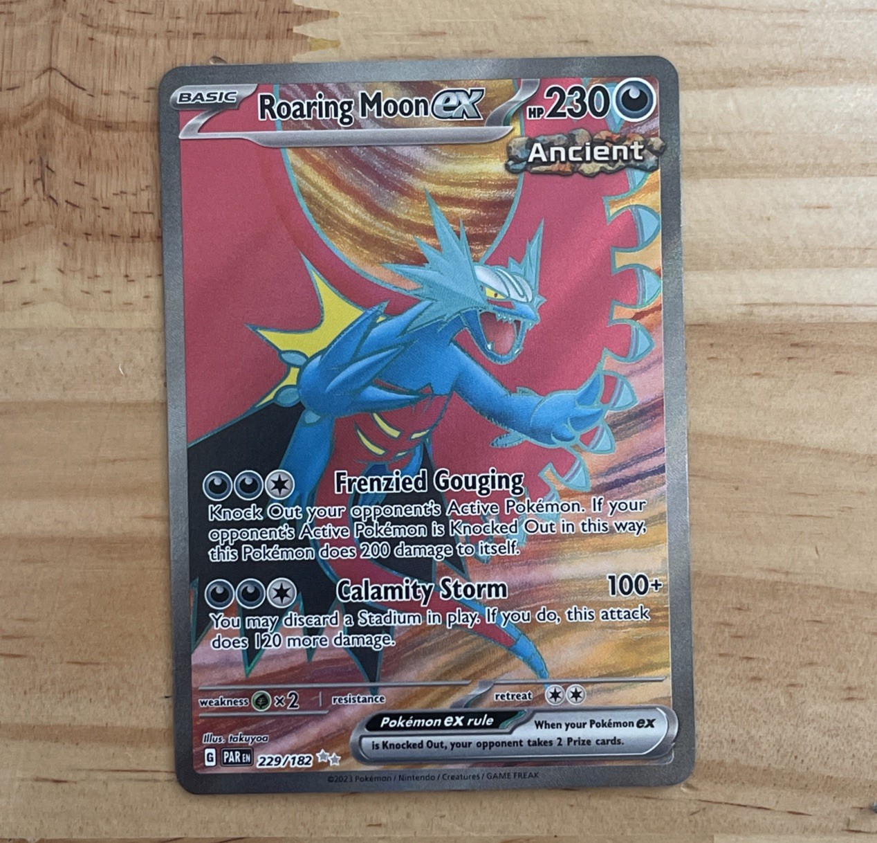 Roaring Moon ex 229/182 Ultra Rare Paradox Rift Pokemon Holo Near Mint