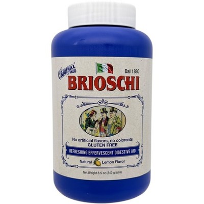 Brioschi Effervescent Digestive Aid Powder Lemon 8.5oz Gluten Free (EXP 10/2028)