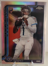 Topps 2025 Chrome Cam Ward #314 Rookie Tennessee Titans NFL Refractor 