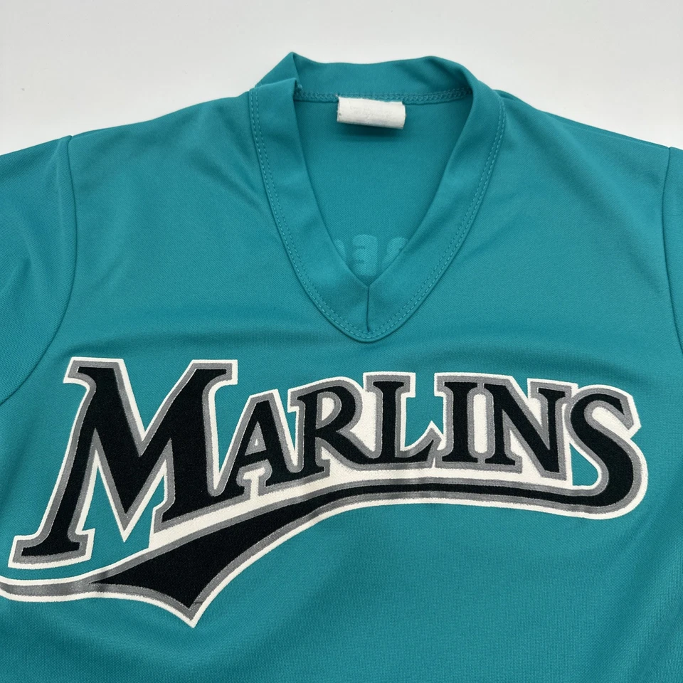 Majestic Genuine Merchandise Jersey Boys M Blue Florida Marlins VTG.#37512 - Image 2 of 4