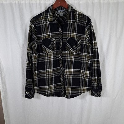 Natural Reflections Green/black Plaid Flannel 100% Cotton M