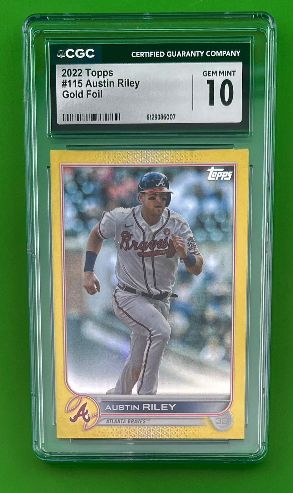 2022 Topps Series 1 - Austin Riley #115 Gold Foil CGC Gem Mint 10