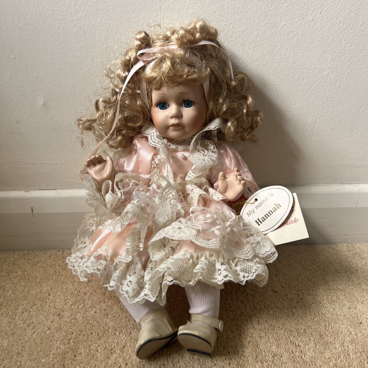 Vintage Leonardo Collection Porcelain Doll Olivia 33cm long UK