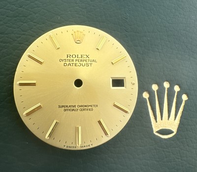 Rolex Datejust 36mm Factory Champagne Dial with Gold Hour Markers 16233 - D15