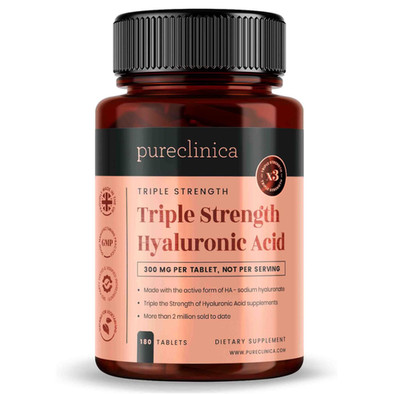Triple Strength Hyaluronic Acid 300mg, 180 Tablets, 6-Month Supply