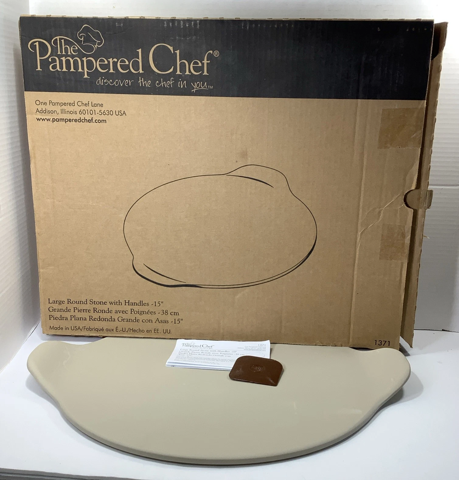 Pampered Chef Round Baking Stone 15 15in Large 1371 Pizza Pan Handles
Opens in a new window or tab
