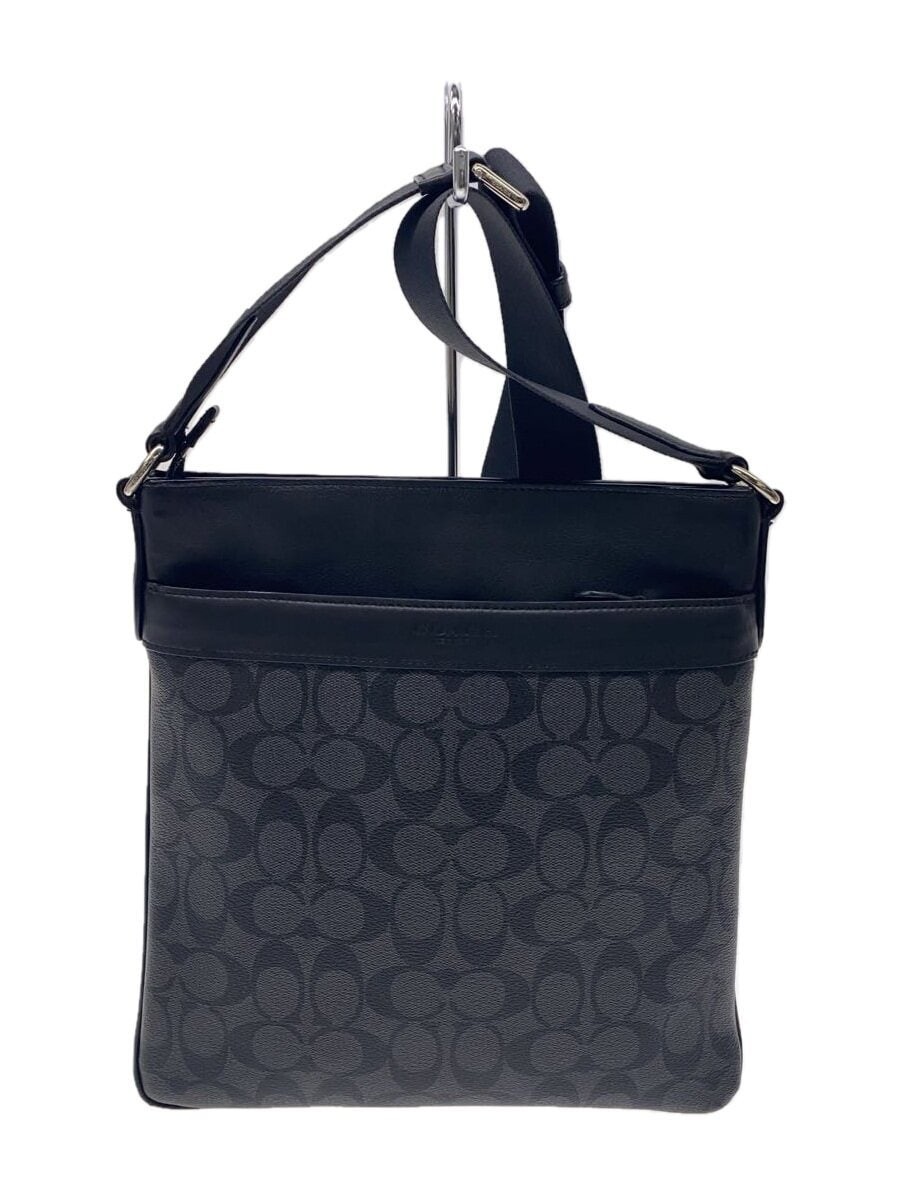 COACH Black PVC Shoulder Bag with Total Pattern Style F54781
