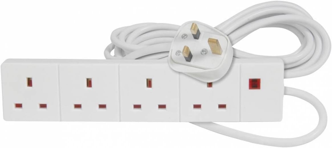 Status 4WS2M20 Multi Plug 4-Socket Extension Cable with 2M Extension Lead