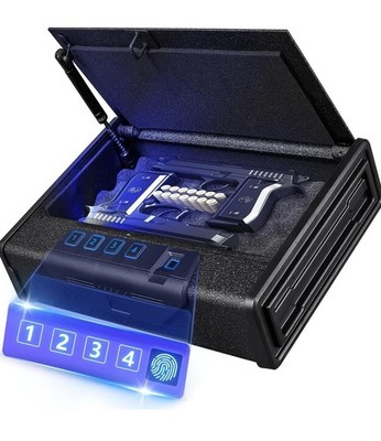 KAER Biometric Gun Safes for Pistols, Quick Access Biometric Fingerprint Safe...