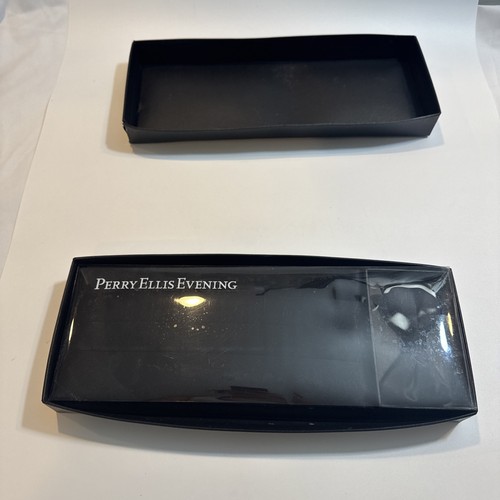 Set cravatta e fascia con fiocco nero da sera Perry Ellis nuovo - Foto 7 di 9