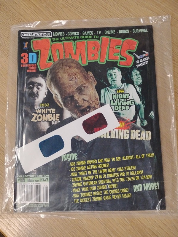 Cinefantastique The Ultimate Guide To Zombies Fall Winter 2012 w/ 3D Glasses NEW