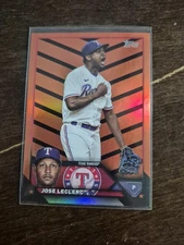 2023 Topps Update Jose LeClerc Texas Rangers Orange Black