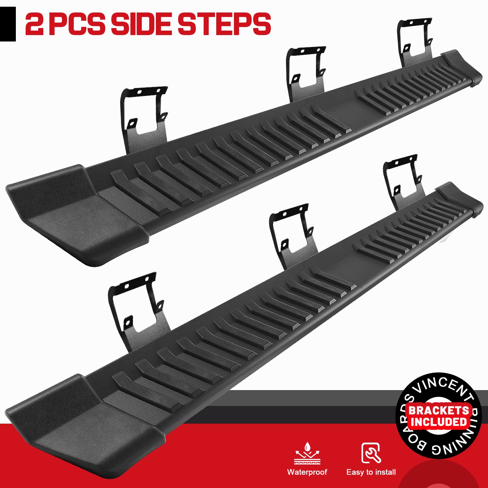 Truck Side Step 6" FOR 2015-2026 FORD F150 Super Crew Cab V 
