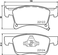 Bremsbelagsatz Scheibenbremse Hella Pagid 8DB 355 023-021 FüR X15 Corsa Opel M13