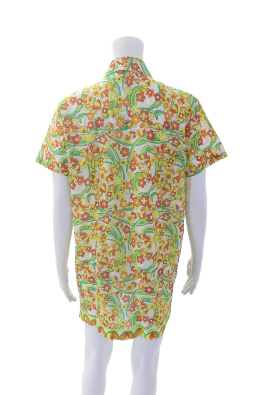 Solid & Striped Womens Button Up Collared Floral … - image 3