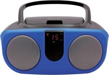 Proscan PRCD243M-BLUE 2.4-Watt-RMS Portable CD Boom Box W/ AM/FM Radio Blue 