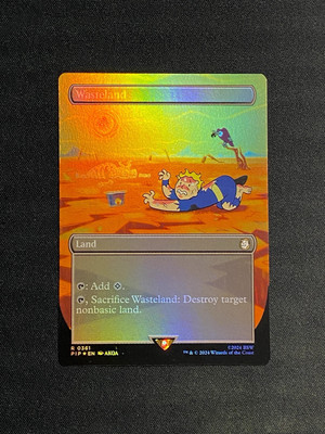 Wasteland Borderless Foil M 0357 Fallout PIP MTG NM-