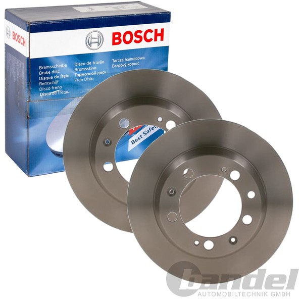2X Bosch Bremsscheiben 289Mm BelÜFtet Hinten Passend FüR Porsche 924 928 944 |-image